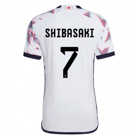 Kandiny Bambino Maglia Giappone Gaku Shibasaki #7 Bianco Kit Gara Away 22-24 Maglietta