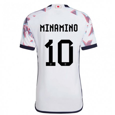 Kandiny Niño Camiseta Japón Takumi Minamino #10 Blanco 2ª Equipación 22-24 La Camisa