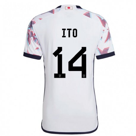 Kandiny Bambino Maglia Giappone Junya Ito #14 Bianco Kit Gara Away 22-24 Maglietta