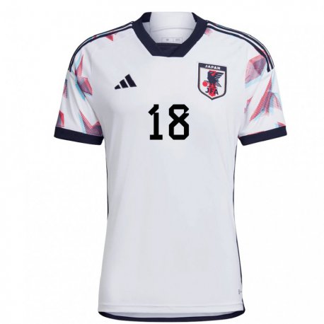 Kandiny Niño Camiseta Japón Kaoru Mitoma #18 Blanco 2ª Equipación 22-24 La Camisa