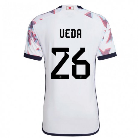 Kandiny Niño Camiseta Japón Ayase Ueda #26 Blanco 2ª Equipación 22-24 La Camisa