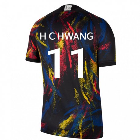 Kandiny Bambino Maglia Corea Del Sud Hee-chan Hwang #11 Multicolore Kit Gara Away 22-24 Maglietta