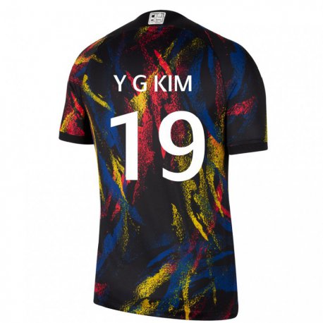 Kandiny Bambino Maglia Corea Del Sud Young-gwon Kim #19 Multicolore Kit Gara Away 22-24 Maglietta