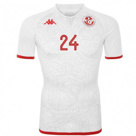 Kandiny Niño Camiseta Túnez Rami Kaib #24 Blanco 2ª Equipación 22-24 La Camisa México