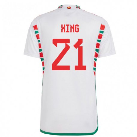 Kandiny Kinderen Welsh Tom King #21 Wit Uitshirt Uittenue 22-24 T-shirt