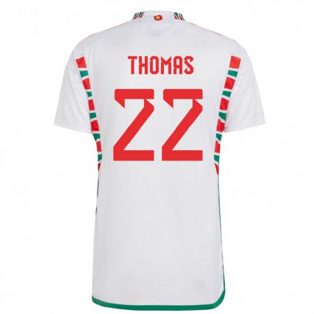 Kandiny Kinderen Welsh Sorba Thomas #22 Wit Uitshirt Uittenue 22-24 T-shirt België