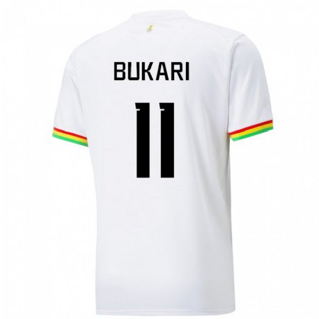 Kandiny Uomo Maglia Ghana Osman Bukari #11 Bianco Kit Gara Home 22-24 Maglietta