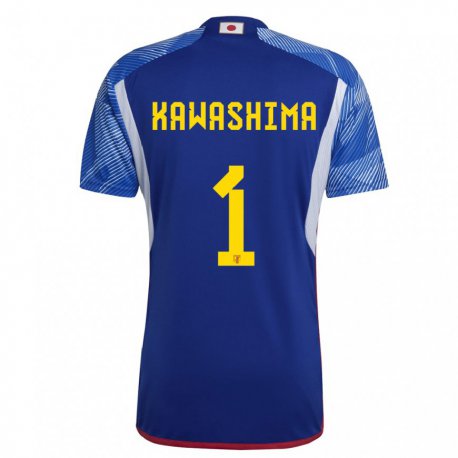 Kandiny Heren Japans Eiji Kawashima #1 Koningsblauw Thuisshirt Thuistenue 22-24 T-shirt