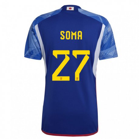 Kandiny Uomo Maglia Giappone Yuki Soma #27 Blu Reale Kit Gara Home 22-24 Maglietta