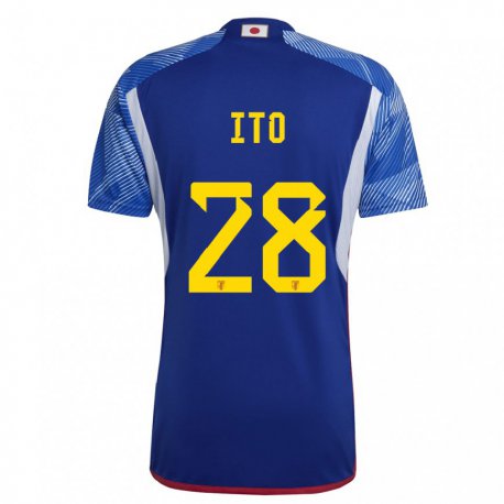 Kandiny Heren Japans Hiroki Ito #28 Koningsblauw Thuisshirt Thuistenue 22-24 T-shirt België