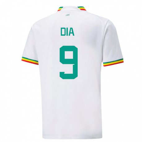 Kandiny Uomo Maglia Senegal Boulaye Dia #9 Bianco Kit Gara Home 22-24 Maglietta