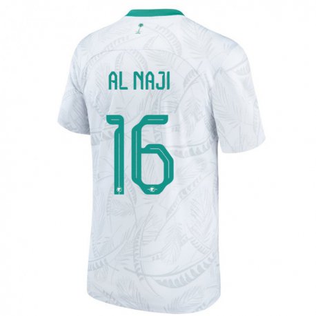 Kandiny Heren Saoedi-arabisch Sami Al Naji #16 Wit Thuisshirt Thuistenue 22-24 T-shirt België