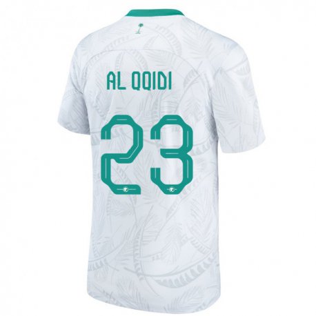 Kandiny Hombre Camiseta Arabia Saudita Nawaf Al Qqidi #23 Blanco 1ª Equipación 22-24 La Camisa