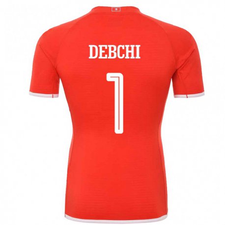 Kandiny Heren Tunesisch Mohamed Sedki Debchi #1 Rood Thuisshirt Thuistenue 22-24 T-shirt