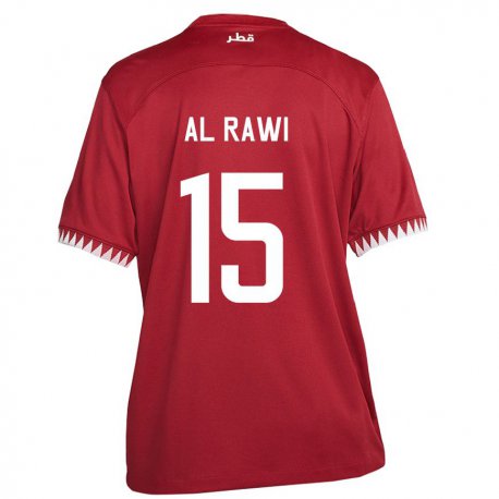 Kandiny Heren Qatarees Bassam Al Rawi #15 Kastanjebruin Thuisshirt Thuistenue 22-24 T-shirt