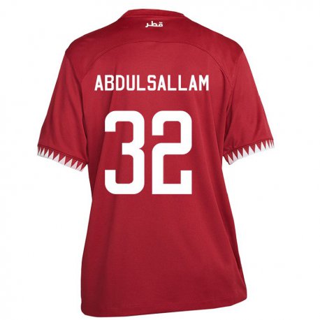 Kandiny Heren Qatarees Jassem Gaber Abdulsallam #32 Kastanjebruin Thuisshirt Thuistenue 22-24 T-shirt België