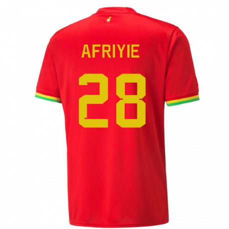 Kandiny Heren Ghanees Daniel Afriyie #28 Rood Uitshirt Uittenue 22-24 T-shirt