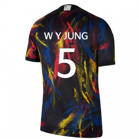 Kandiny Uomo Maglia Corea Del Sud Woo-young Jung #5 Multicolore Kit Gara Away 22-24 Maglietta