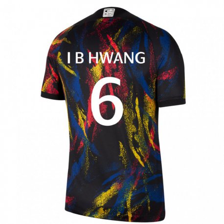 Kandiny Uomo Maglia Corea Del Sud In-beom Hwang #6 Multicolore Kit Gara Away 22-24 Maglietta