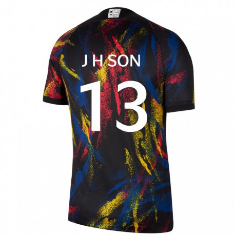 Kandiny Uomo Maglia Corea Del Sud Jun-ho Son #13 Multicolore Kit Gara Away 22-24 Maglietta