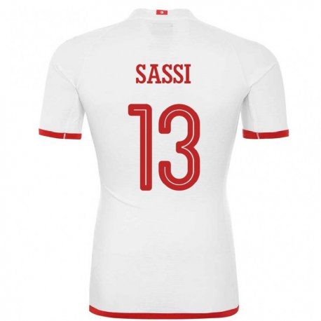 Kandiny Heren Tunesisch Ferjani Sassi #13 Wit Uitshirt Uittenue 22-24 T-shirt