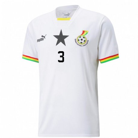 Kandiny Dames Ghanees Denis Odoi #3 Wit Thuisshirt Thuistenue 22-24 T-shirt