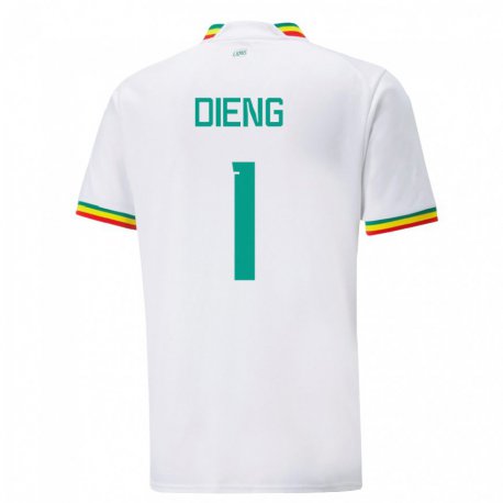 Kandiny Dames Senegalees Timothy Dieng #1 Wit Thuisshirt Thuistenue 22-24 T-shirt België