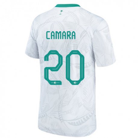 Kandiny Mujer Camiseta Arabia Saudita Haroune Camara #20 Blanco 1ª Equipación 22-24 La Camisa