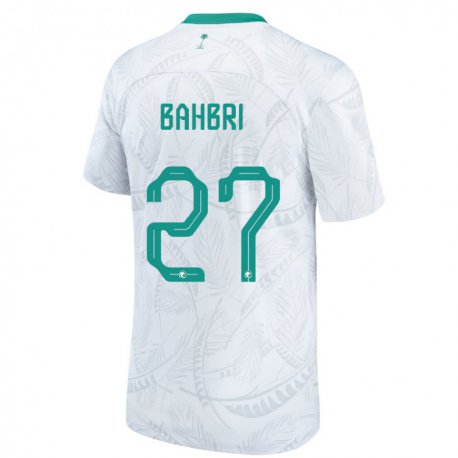 Kandiny Mujer Camiseta Arabia Saudita Hatan Bahbri #27 Blanco 1ª Equipación 22-24 La Camisa