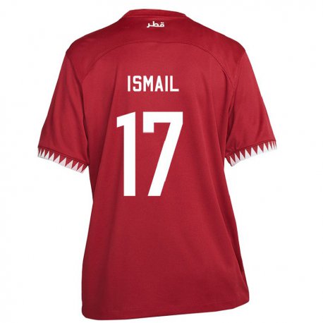 Kandiny Damen Katarische Ismail Mohamad #17 Kastanienbraun Heimtrikot Trikot 22-24 T-shirt Österreich