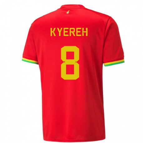 Kandiny Donna Maglia Ghana Daniel-kofi Kyereh #8 Rosso Kit Gara Away 22-24 Maglietta