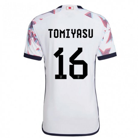 Kandiny Dames Japans Takehiro Tomiyasu #16 Wit Uitshirt Uittenue 22-24 T-shirt