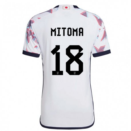 Kandiny Dames Japans Kaoru Mitoma #18 Wit Uitshirt Uittenue 22-24 T-shirt