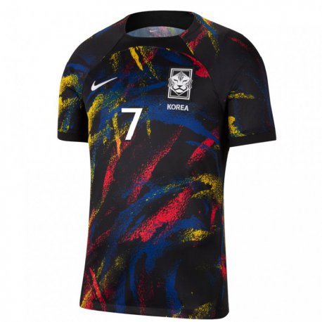 Kandiny Donna Maglia Corea Del Sud Heung-min Son #7 Multicolore Kit Gara Away 22-24 Maglietta