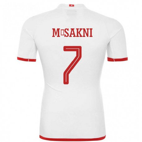 Kandiny Donna Maglia Tunisia Youssef M Sakni #7 Bianco Kit Gara Away 22-24 Maglietta