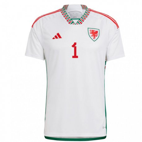 Kandiny Dames Welsh Wayne Hennessey #1 Wit Uitshirt Uittenue 22-24 T-shirt België