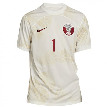 Kandiny Damen Katarische Saad Al Sheeb #1 Goldbeige Auswärtstrikot Trikot 22-24 T-shirt Österreich