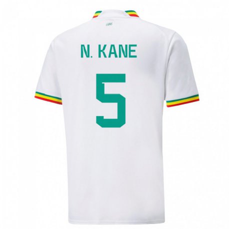 Kandiny Kinderen Senegalees Ndeye Ndiaye Kane #5 Wit Thuisshirt Thuistenue 22-24 T-shirt