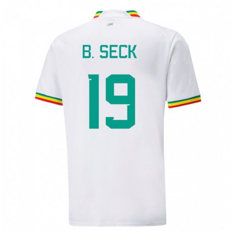 Kandiny Bambino Maglia Senegal Bineta Korkel Seck #19 Bianco Kit Gara Home 22-24 Maglietta