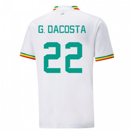 Kandiny Bambino Maglia Senegal Gladys Irene Dacosta #22 Bianco Kit Gara Home 22-24 Maglietta