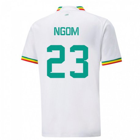 Kandiny Bambino Maglia Senegal Astou Ngom #23 Bianco Kit Gara Home 22-24 Maglietta