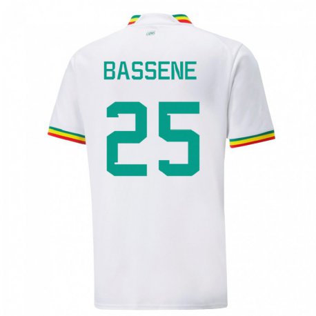 Kandiny Bambino Maglia Senegal Pascaline Bassene #25 Bianco Kit Gara Home 22-24 Maglietta