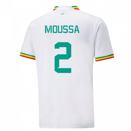 Kandiny Kinderen Senegalees Moussa N Diaye #2 Wit Thuisshirt Thuistenue 22-24 T-shirt België