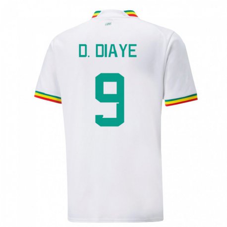 Kandiny Bambino Maglia Senegal Dialy N Diaye #9 Bianco Kit Gara Home 22-24 Maglietta