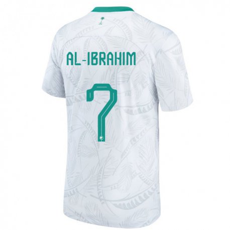 Kandiny Kinderen Saoedi-arabisch Noura Al Ibrahim #7 Wit Thuisshirt Thuistenue 22-24 T-shirt België