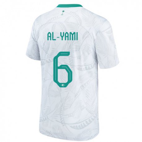 Kandiny Bambino Maglia Arabia Saudita Mohammed Al Yami #6 Bianco Kit Gara Home 22-24 Maglietta