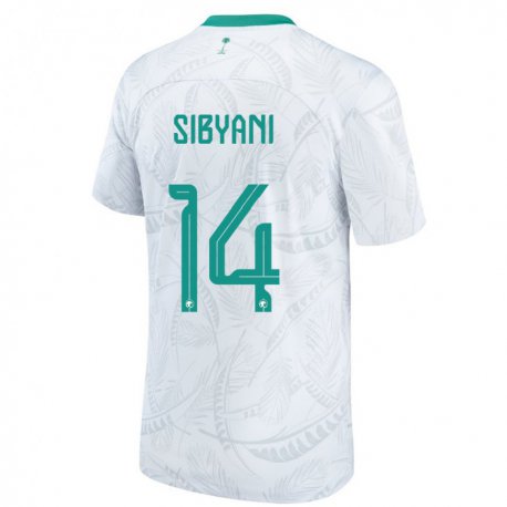 Kandiny Bambino Maglia Arabia Saudita Meshal Sibyani #14 Bianco Kit Gara Home 22-24 Maglietta