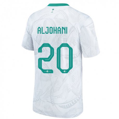 Kandiny Bambino Maglia Arabia Saudita Ziyad Aljohani #20 Bianco Kit Gara Home 22-24 Maglietta