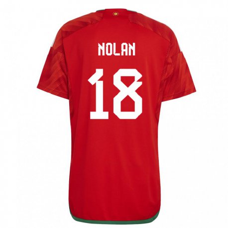 Kandiny Kinder Walisische Kylie Nolan #18 Rot Heimtrikot Trikot 22-24 T-shirt Österreich