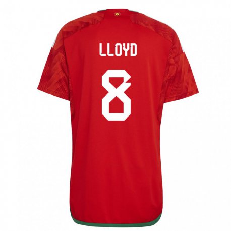 Kandiny Kinderen Welsh Ben Lloyd #8 Rood Thuisshirt Thuistenue 22-24 T-shirt België